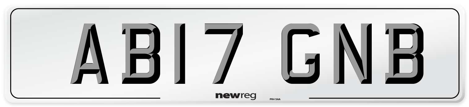 AB17 GNB Number Plate from New Reg